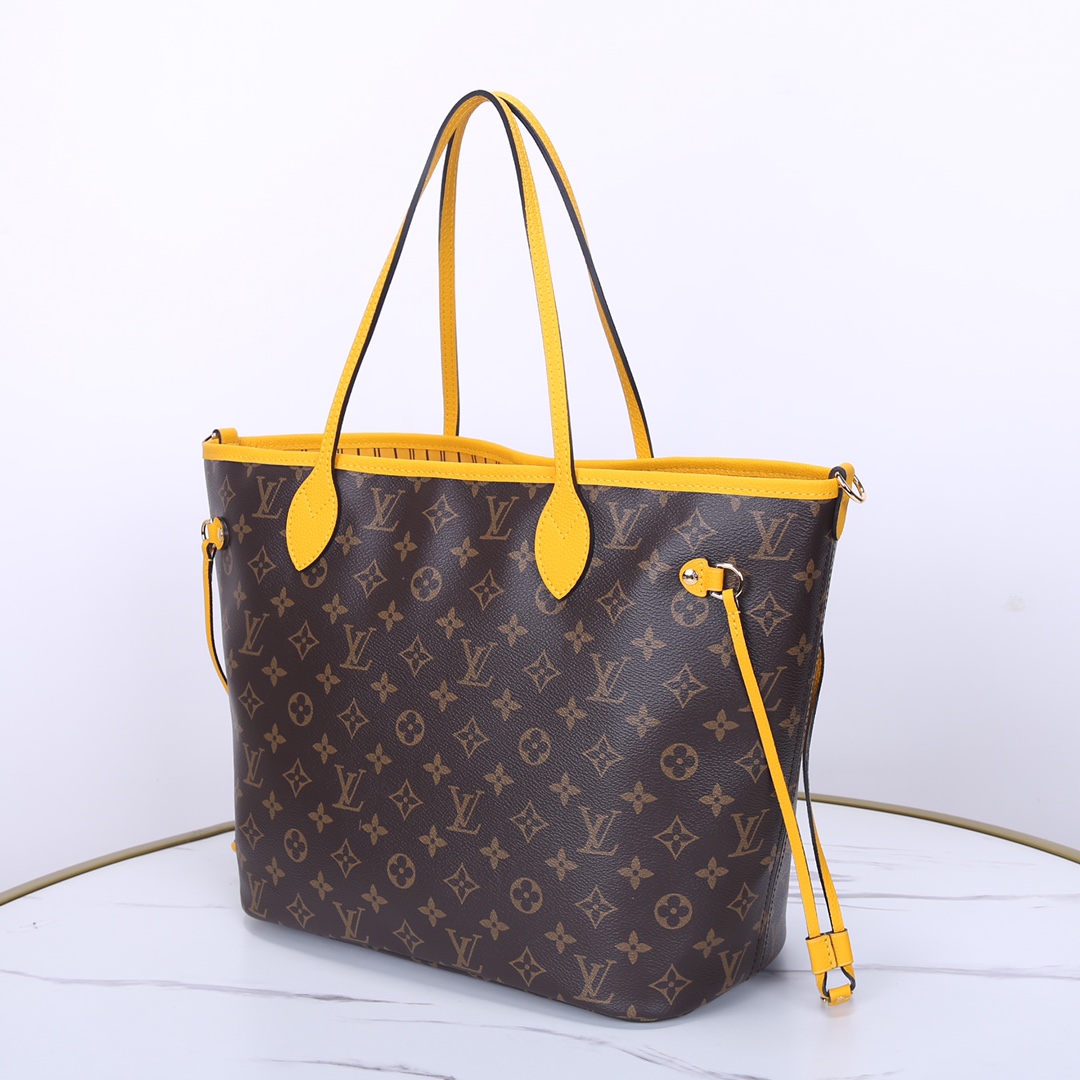 1:1 Replica Louis Vuitton LV Neverfull Bandoulière Inside Out MM Monogram Luxury Women Bag M12779 31cm/ 12.2in - Image 10