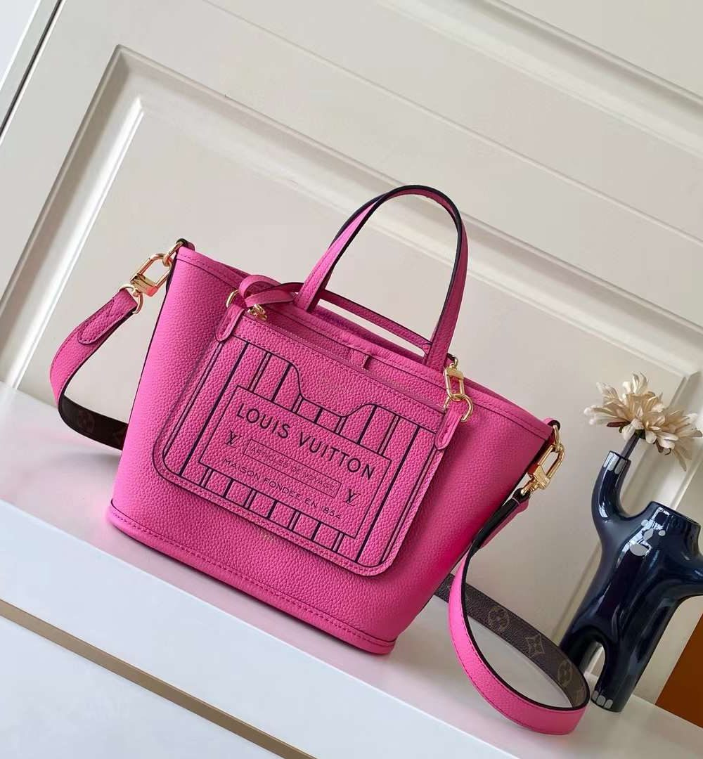 1:1 Replica Louis Vuitton LV Neverfull Bandoulière Inside Out BB Monogram Luxury Women Bag M12106 24cm