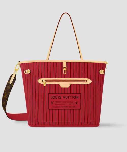 1:1 Replica Louis Vuitton LV Neverfull Bandoulière Inside Out MM Monogram Luxury Women Bag M12096 31cm/ 12.2in