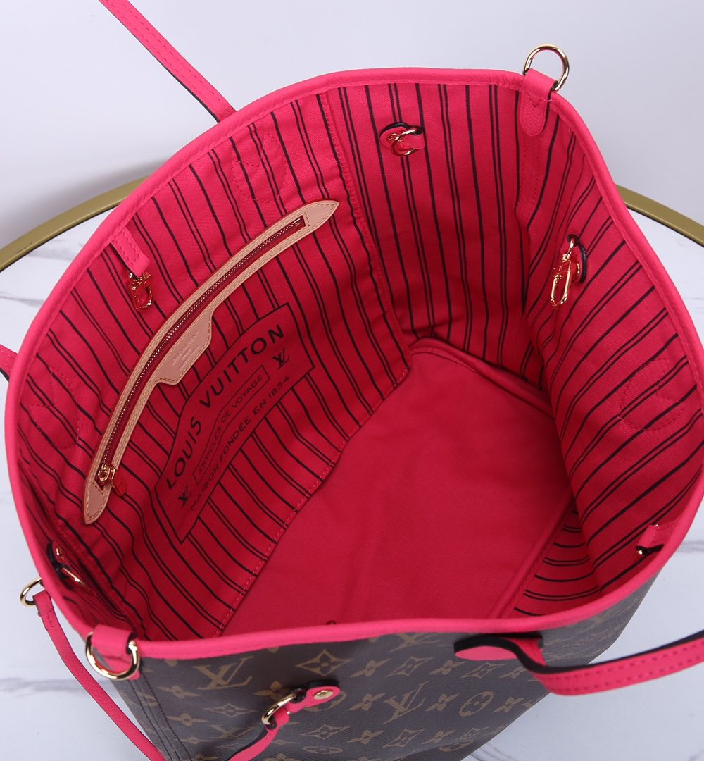 1:1 Replica Louis Vuitton LV Neverfull Bandoulière Inside Out MM Monogram Luxury Women Bag M12707 31cm/ 12.2in