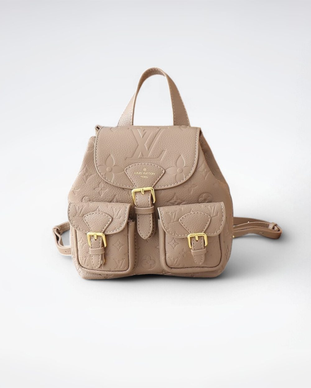 1:1 Replica Louis Vuitton LV Backup Bicolor Monogram Empreinte Leather Luxury Bag For Women - 22cm