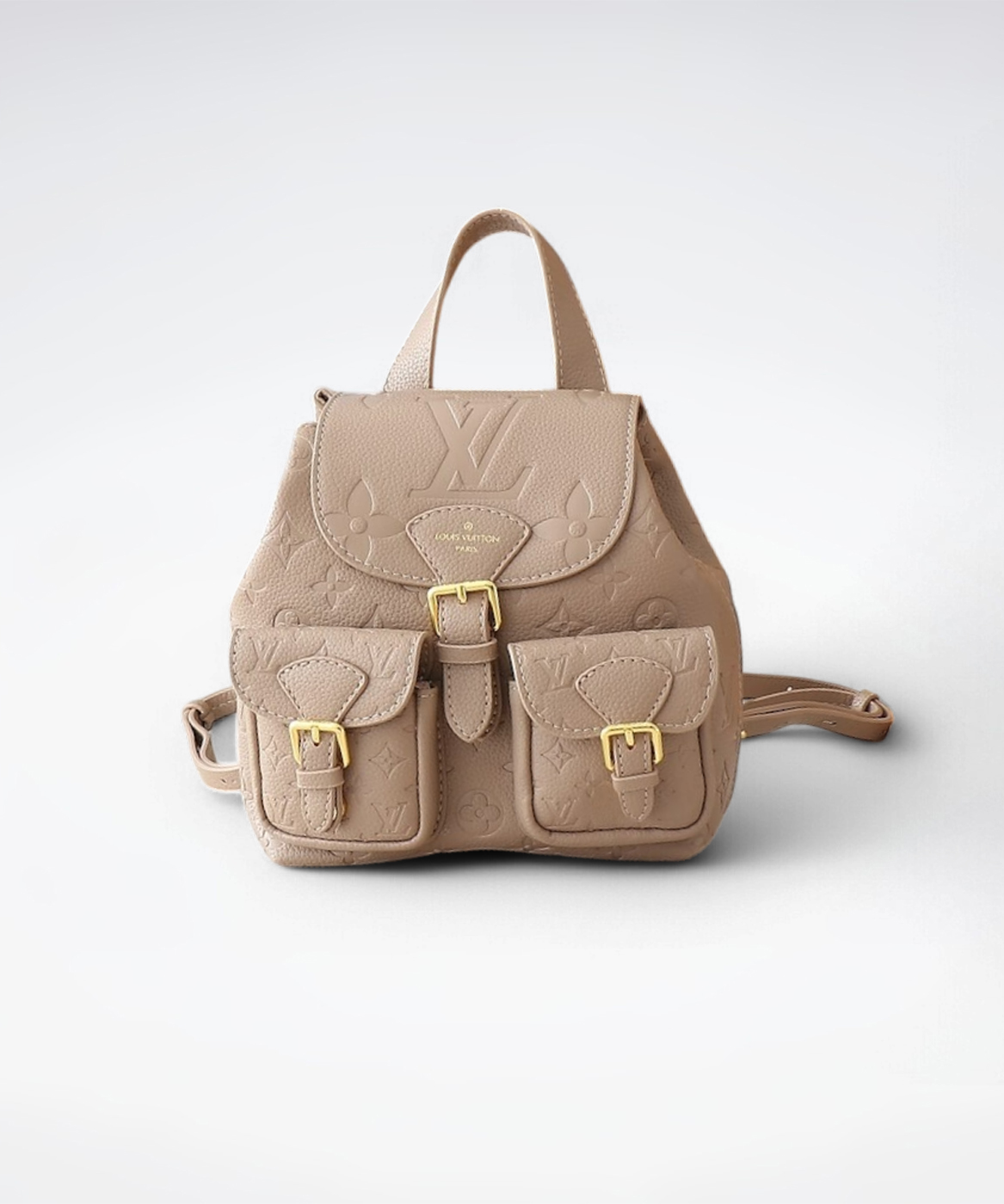 1:1 Replica Louis Vuitton LV Backup Bicolor Monogram Empreinte Leather Luxury Bag For Women - 22cm