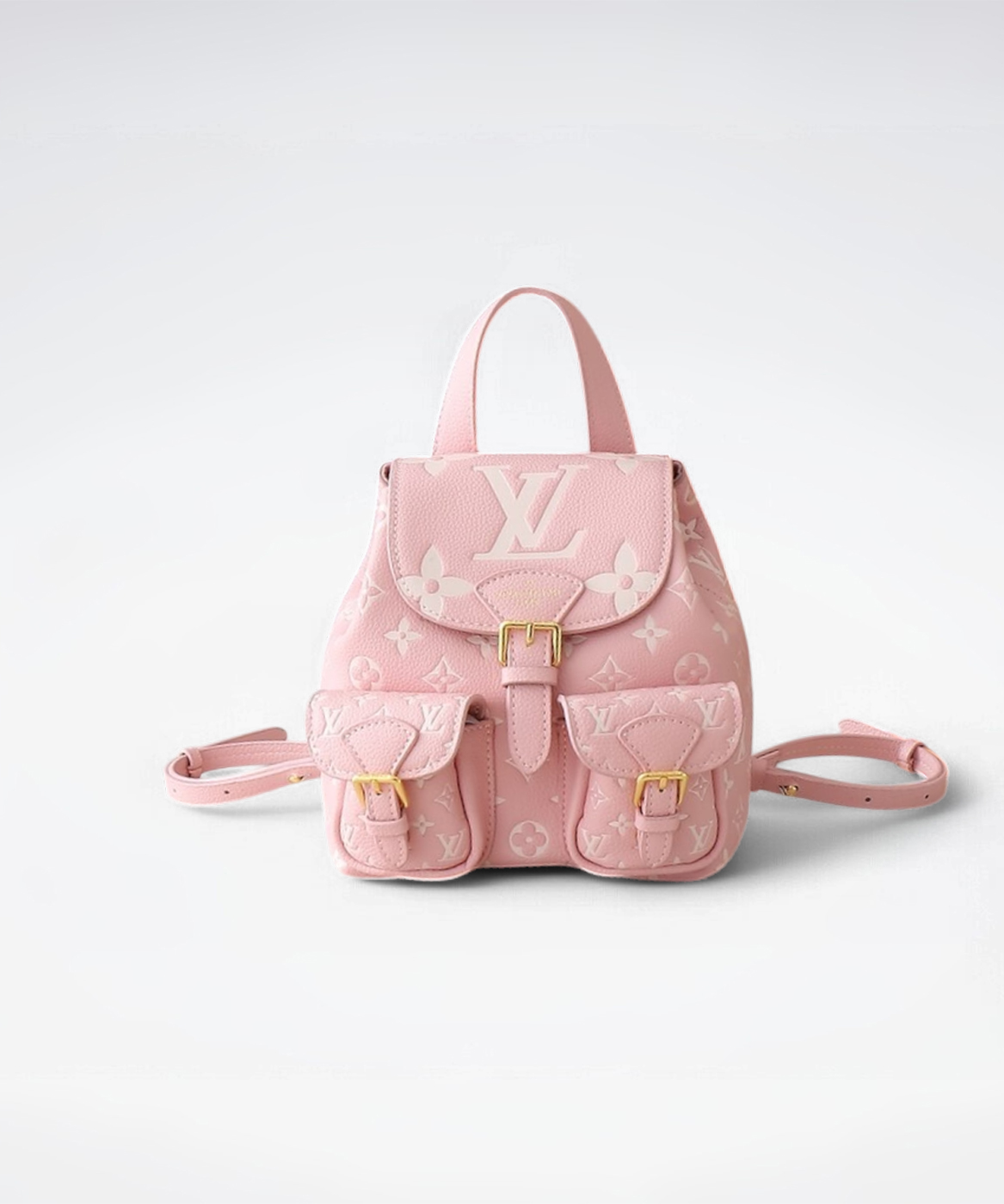 1:1 Replica Louis Vuitton LV Backup Bicolor Monogram Empreinte Leather Luxury Bag For Women M12987 - 22cm