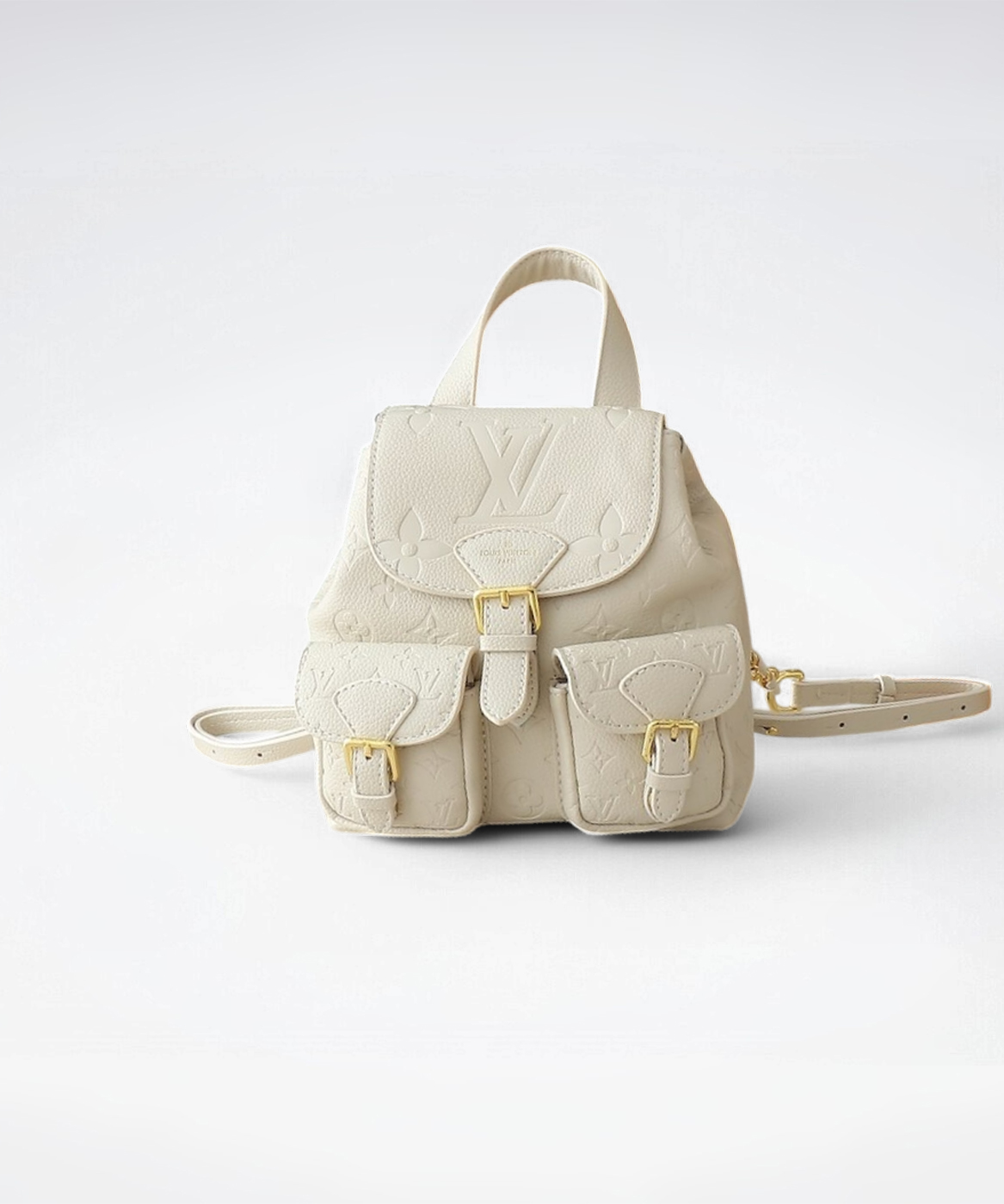 1:1 Replica Louis Vuitton LV Backup Bicolor Monogram Empreinte Leather Luxury Bag For Women M47106 - 22cm