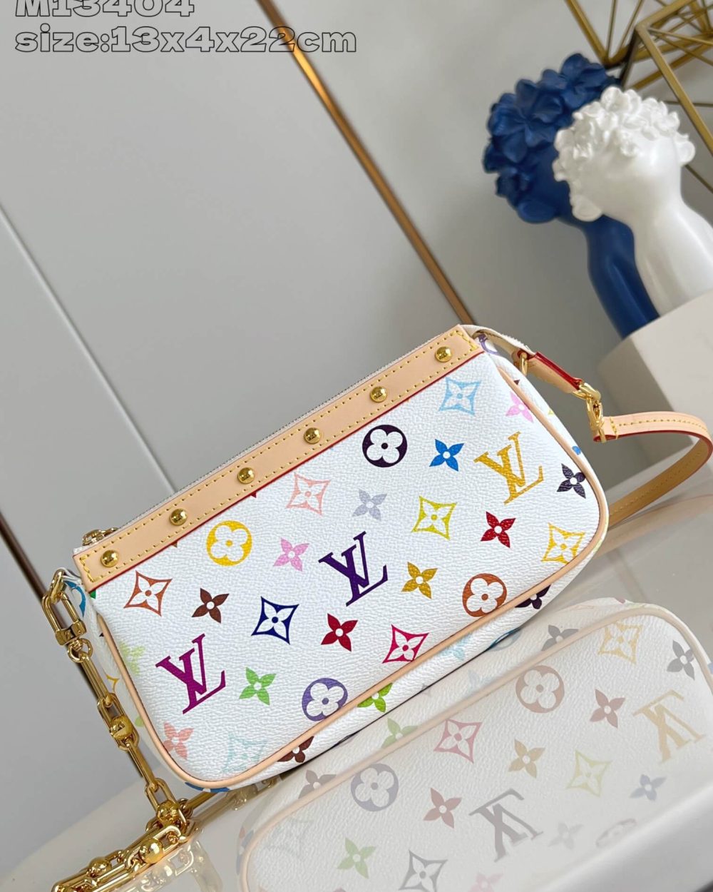 1:1 Replica Louis Vuitton LV x TM Pochette Accessories Autres Toiles Monogram Luxury Bag For Women M13404 - 22 cm