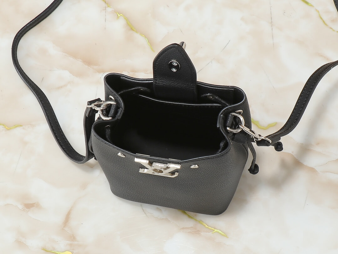 1:1 Replica Louis Vuitton LV NANO LOCKME BUCKET Black Luxury Bag For Women M68709 - 16 cm - Image 8