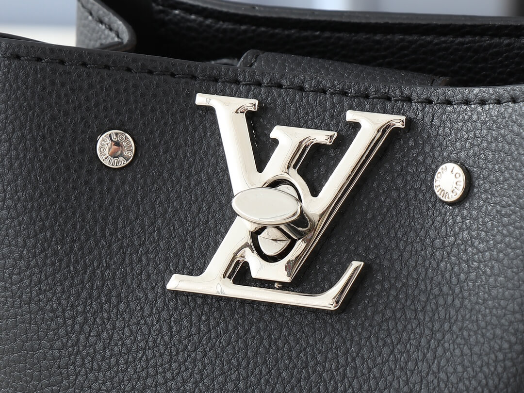 1:1 Replica Louis Vuitton LV NANO LOCKME BUCKET Black Luxury Bag For Women M68709 - 16 cm - Image 5