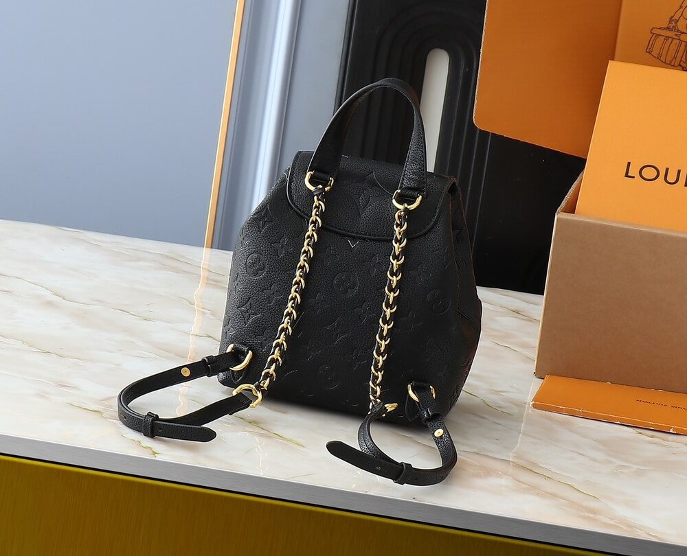 1:1 Replica Louis Vuitton LV Backup Bicolor Monogram Empreinte Leather Luxury Bag For Women M47072 - 22cm