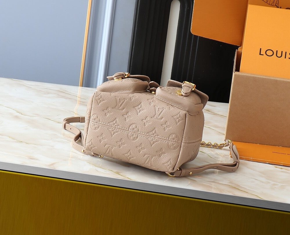 1:1 Replica Louis Vuitton LV Backup Bicolor Monogram Empreinte Leather Luxury Bag For Women - 22cm