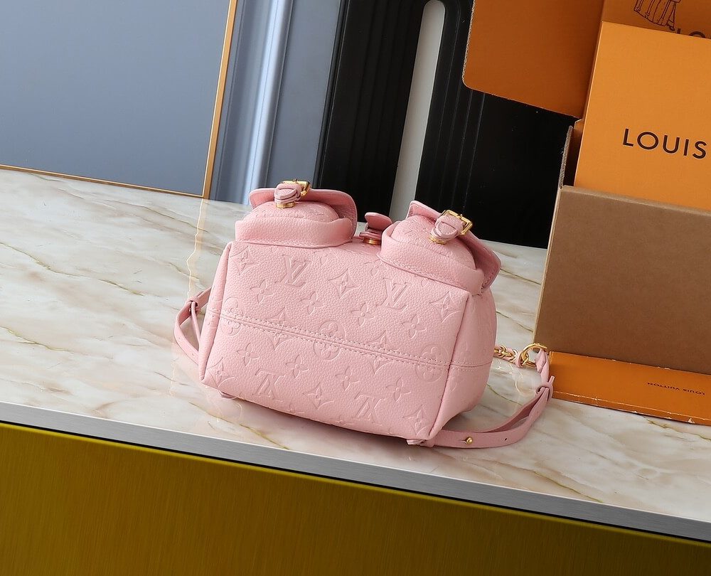 1:1 Replica Louis Vuitton LV Backup Bicolor Monogram Empreinte Leather Luxury Bag For Women M47074  - 22cm