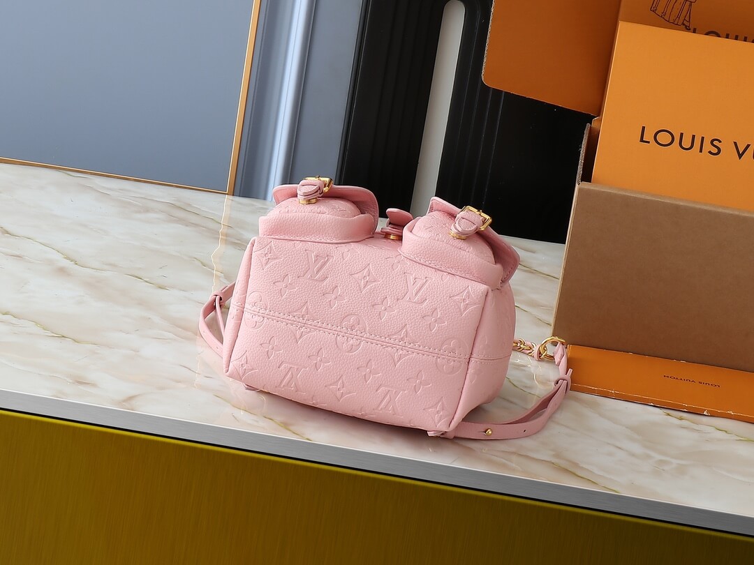 1:1 Replica Louis Vuitton LV Backup Bicolor Monogram Empreinte Leather Luxury Bag For Women M47074 - 22cm - Image 4