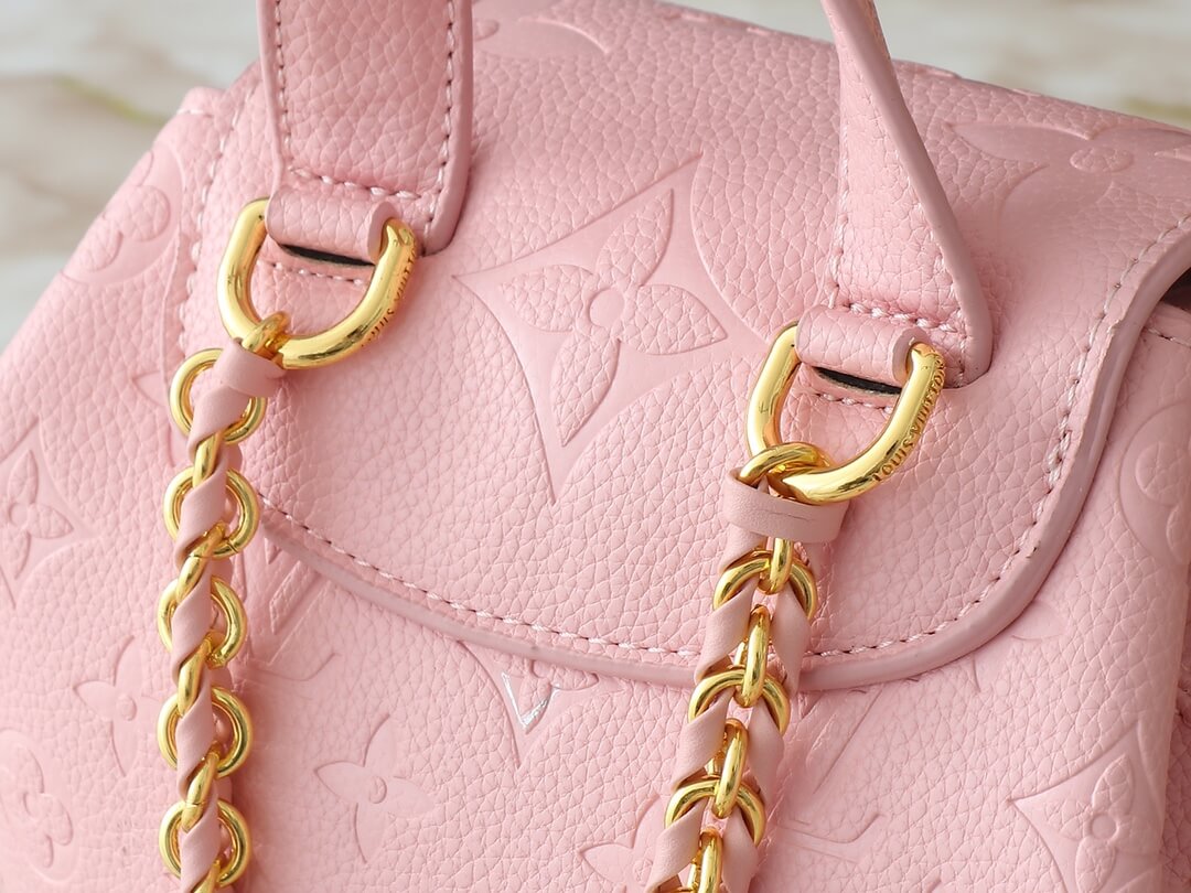 1:1 Replica Louis Vuitton LV Backup Bicolor Monogram Empreinte Leather Luxury Bag For Women M47074 - 22cm - Image 5