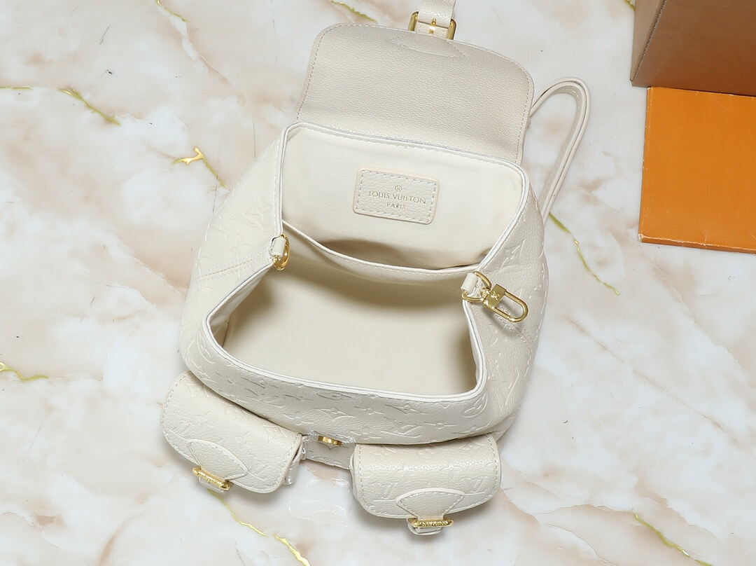 1:1 Replica Louis Vuitton LV Backup Bicolor Monogram Empreinte Leather Luxury Bag For Women M47106 - 22cm - Image 8