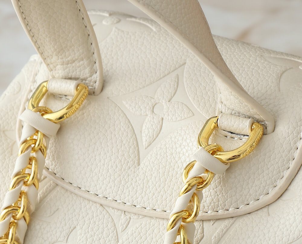 1:1 Replica Louis Vuitton LV Backup Bicolor Monogram Empreinte Leather Luxury Bag For Women M47106  - 22cm