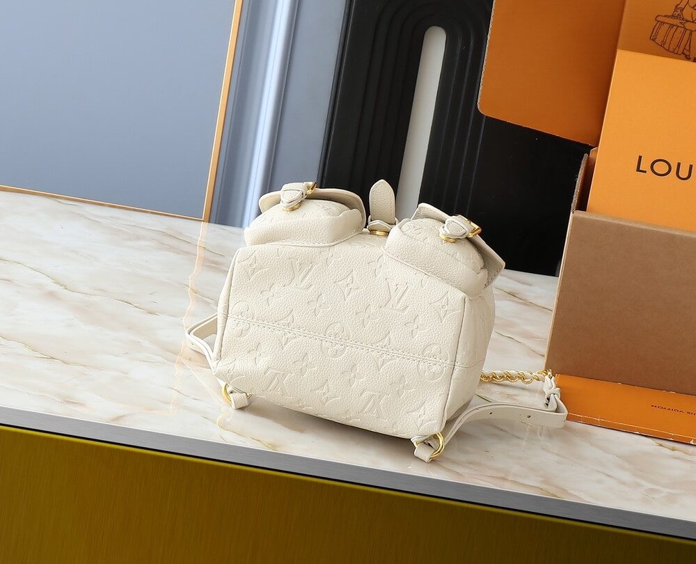 1:1 Replica Louis Vuitton LV Backup Bicolor Monogram Empreinte Leather Luxury Bag For Women M47106  - 22cm