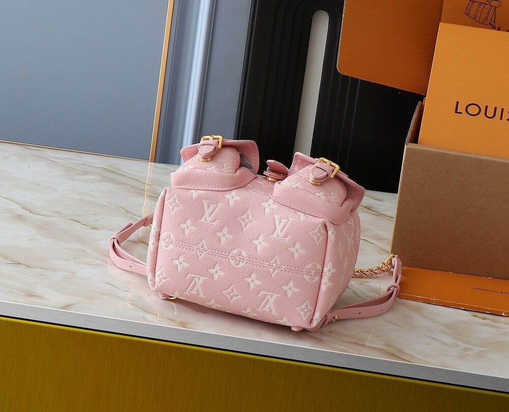 1:1 Replica Louis Vuitton LV Backup Bicolor Monogram Empreinte Leather Luxury Bag For Women M12987  - 22cm