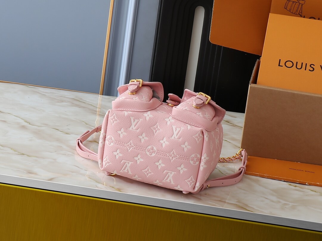 1:1 Replica Louis Vuitton LV Backup Bicolor Monogram Empreinte Leather Luxury Bag For Women M12987 - 22cm - Image 4
