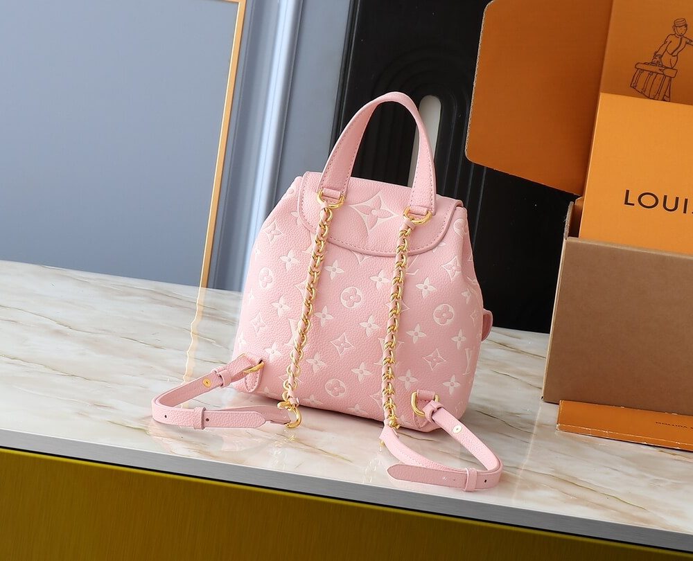 1:1 Replica Louis Vuitton LV Backup Bicolor Monogram Empreinte Leather Luxury Bag For Women M12987  - 22cm