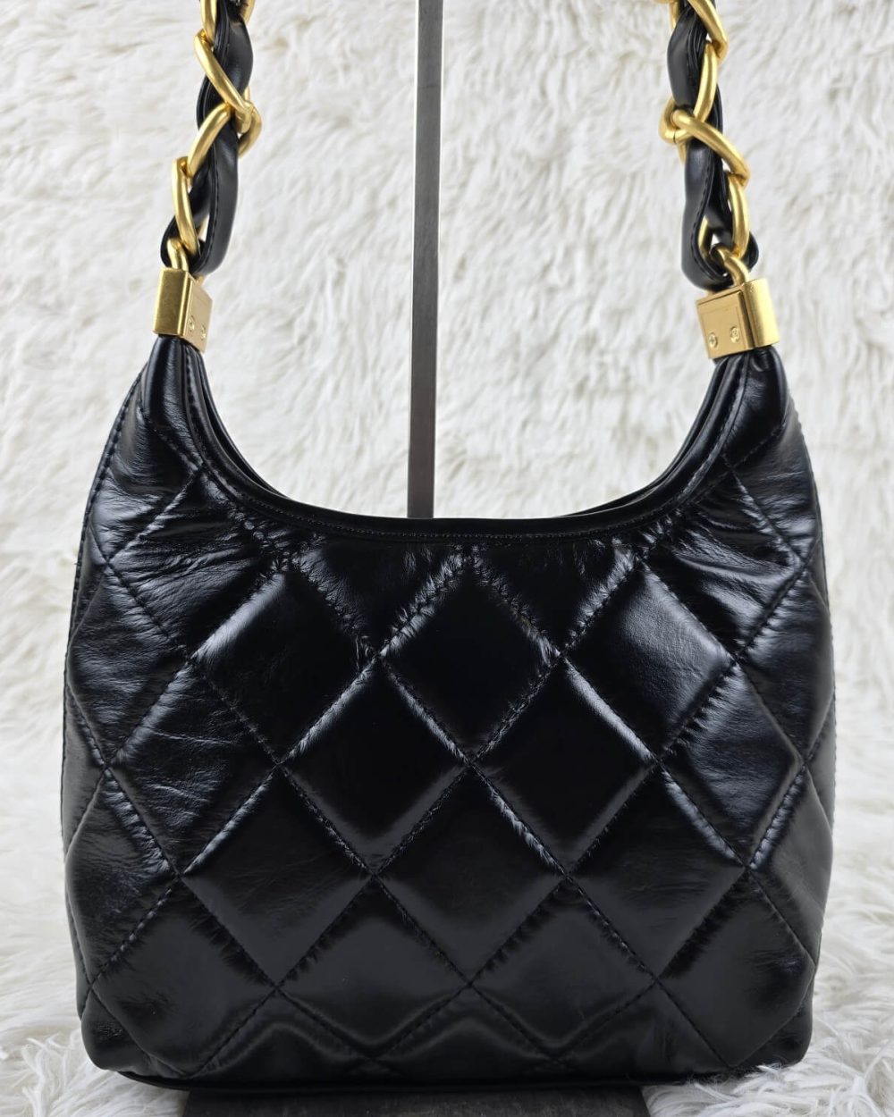 [REP 1:1] Chanel 24a Small Hobo Black Chain Bag luxury Bag  For Women, Women's Bags 20cm