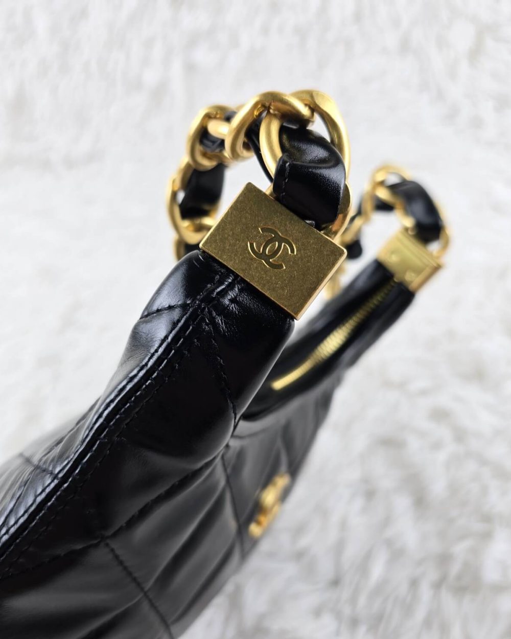 [REP 1:1] Chanel 24a Small Hobo Black Chain Bag luxury Bag  For Women, Women's Bags 20cm