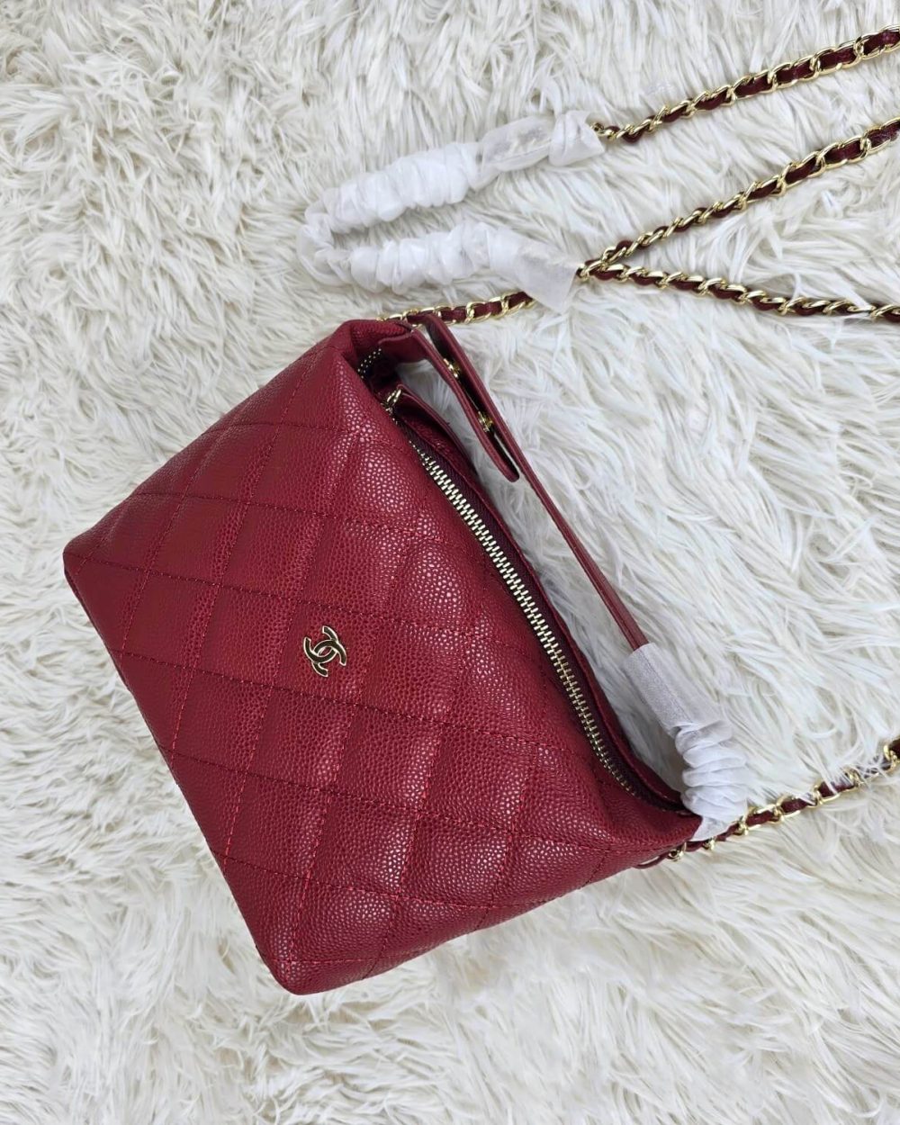 [REP 1:1] Chanel  25C lunch box bag Red luxury Bag For Women, Women’s Bags 21.5cm