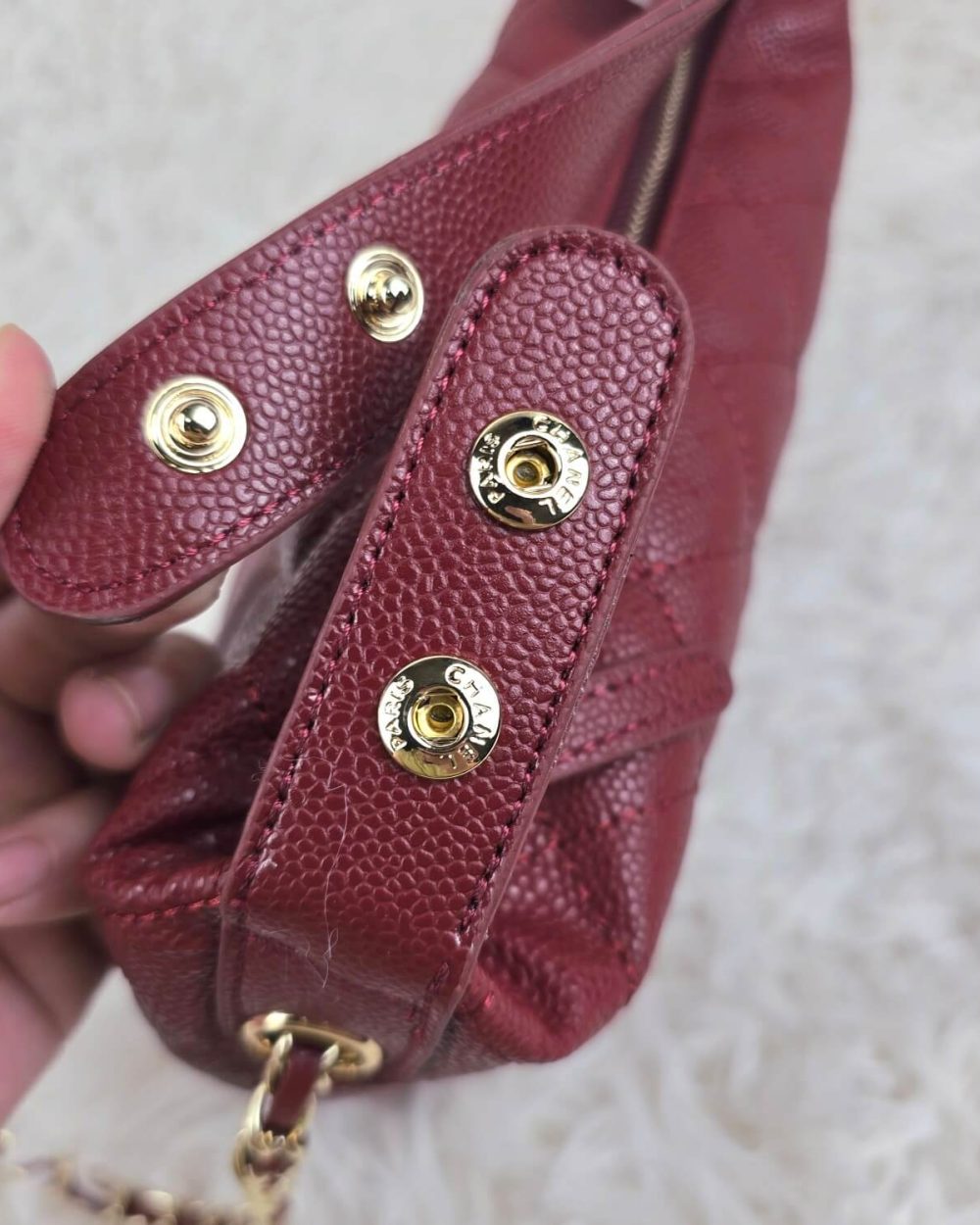 [REP 1:1] Chanel  25C lunch box bag Red luxury Bag For Women, Women’s Bags 21.5cm