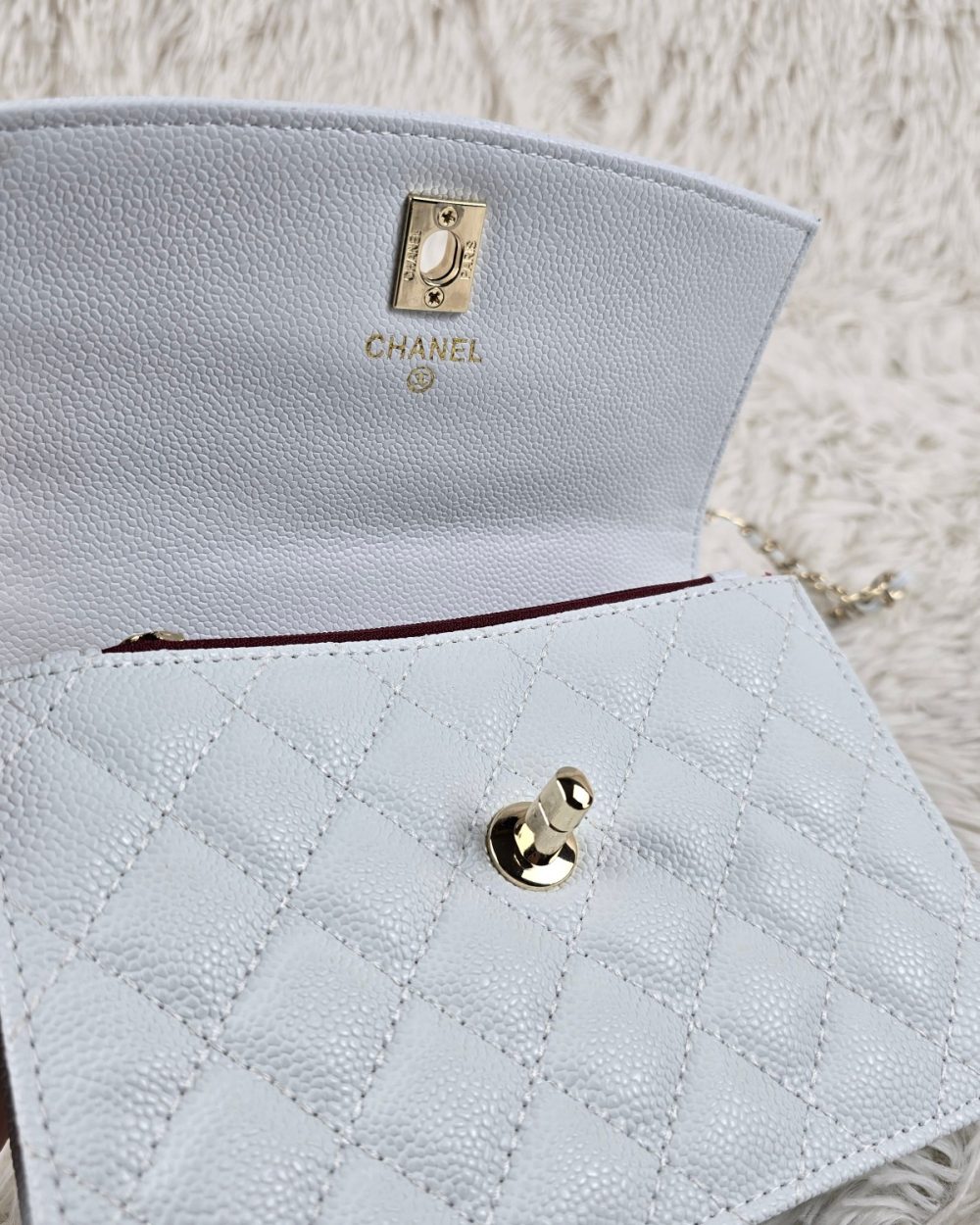 [REP 1:1] Chanel Balo Woc White luxury Bag  For Women, Women's Bags 18cm