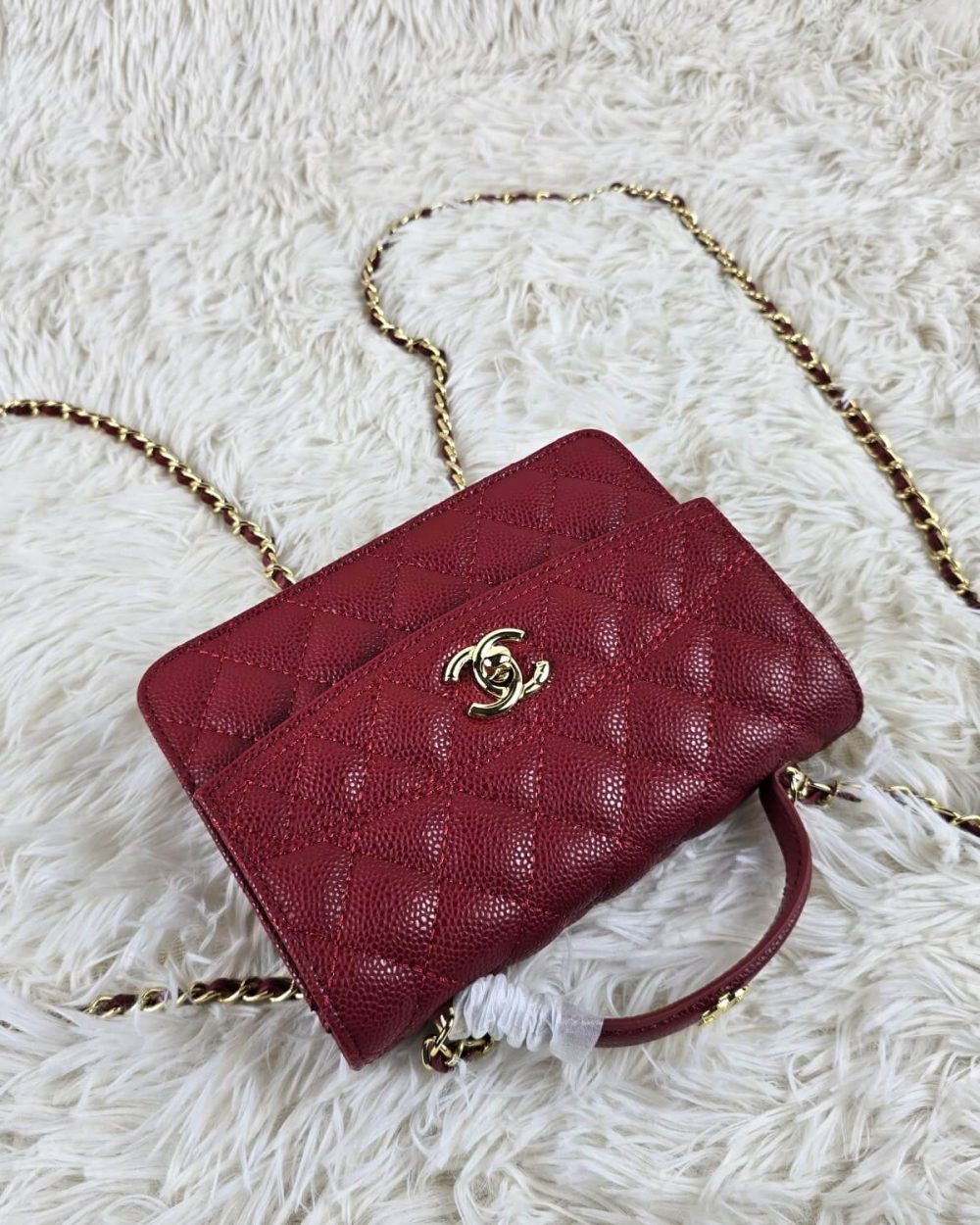 [REP 1:1] Chanel Balo Woc Red luxury Bag  For Women, Women's Bags 18cm