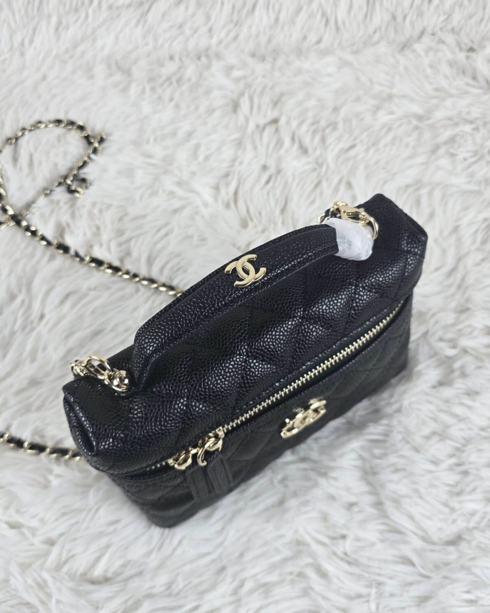 [REP 1:1] Chanel Mini Exquisite small chain clutch bag Black luxury Bag  For Women, Women's Bags 19.5 cm