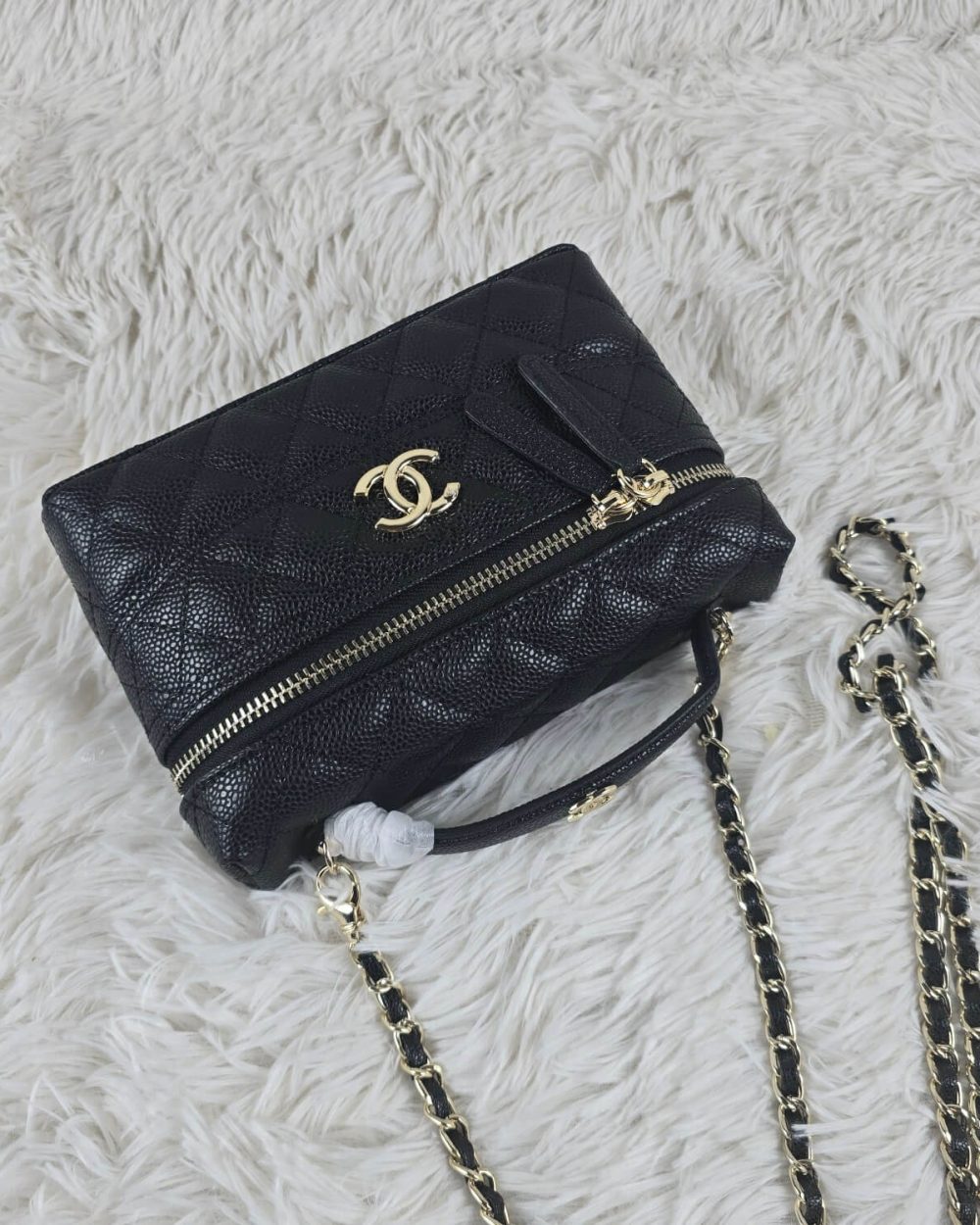 [REP 1:1] Chanel Mini Exquisite small chain clutch bag Black luxury Bag  For Women, Women's Bags 19.5 cm