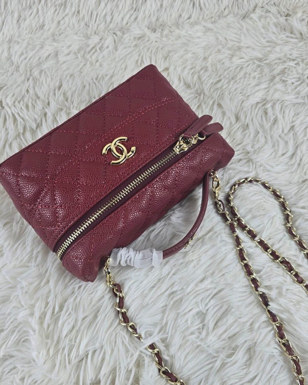 [REP 1:1] Chanel Mini Exquisite small chain clutch bag Red luxury Bag  For Women, Women's Bags 19.5 cm