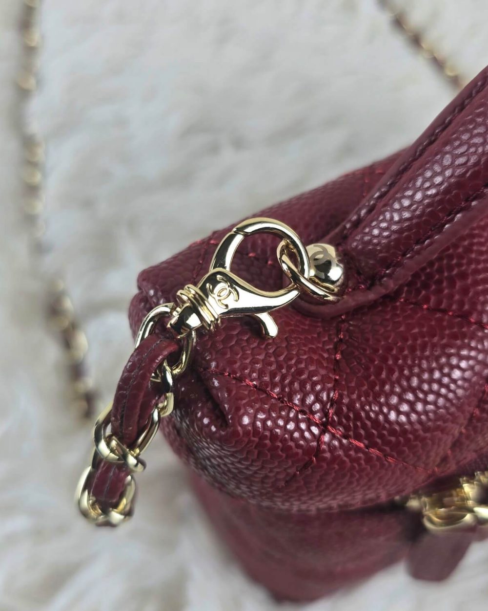 [REP 1:1] Chanel Mini Exquisite small chain clutch bag Red luxury Bag  For Women, Women's Bags 19.5 cm