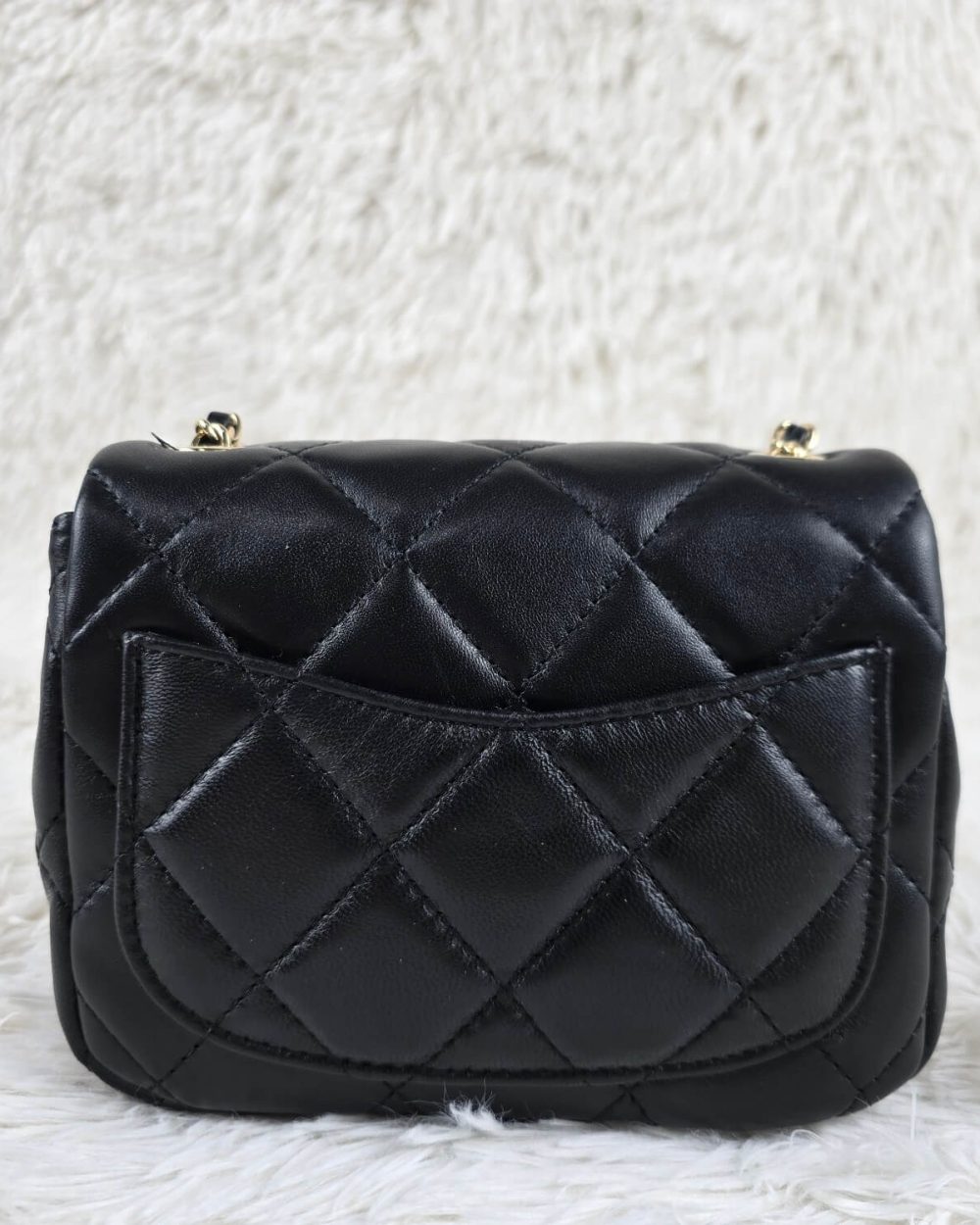 [REP 1:1] Chanel Mini Love Flap Bag 24B pearl square Black luxury Bag For Women, Women’s Bags 18cm