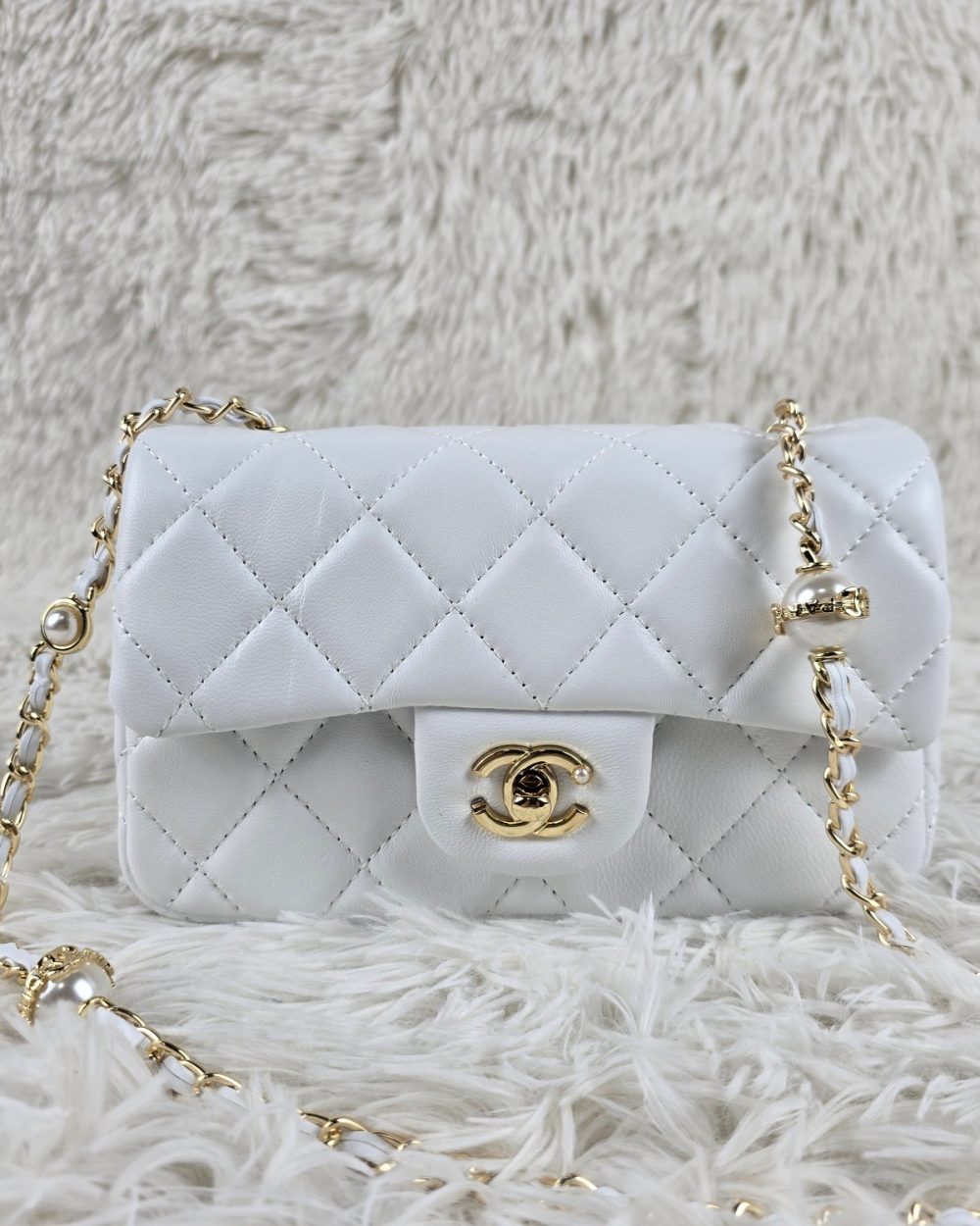 [REP 1:1] Chanel Mini Love Flap Bag White luxury Bag  For Women, Women's Bags 20cm