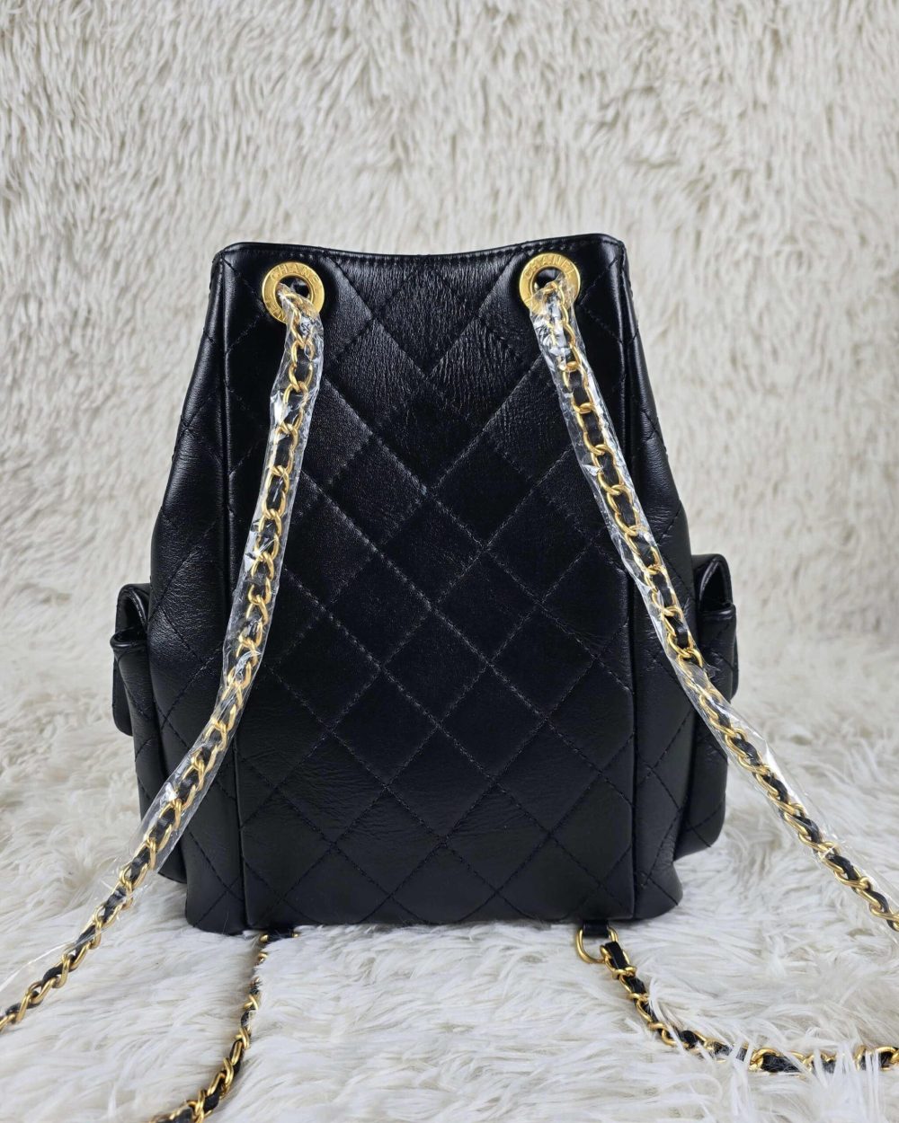 [REP 1:1] Chanel 25C Black Duma Bucket Backpack luxury Bag  For Women, Women's Bags 31cm