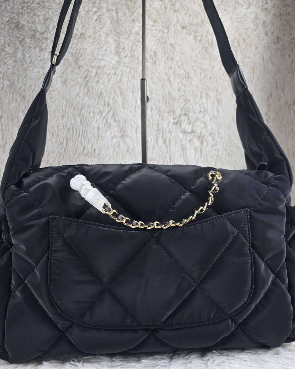 [REP 1:1] Chanel 24N Ski Series Nylon Fabric Large Flannel luxury Bag  For Women, Women's Bags 44cm