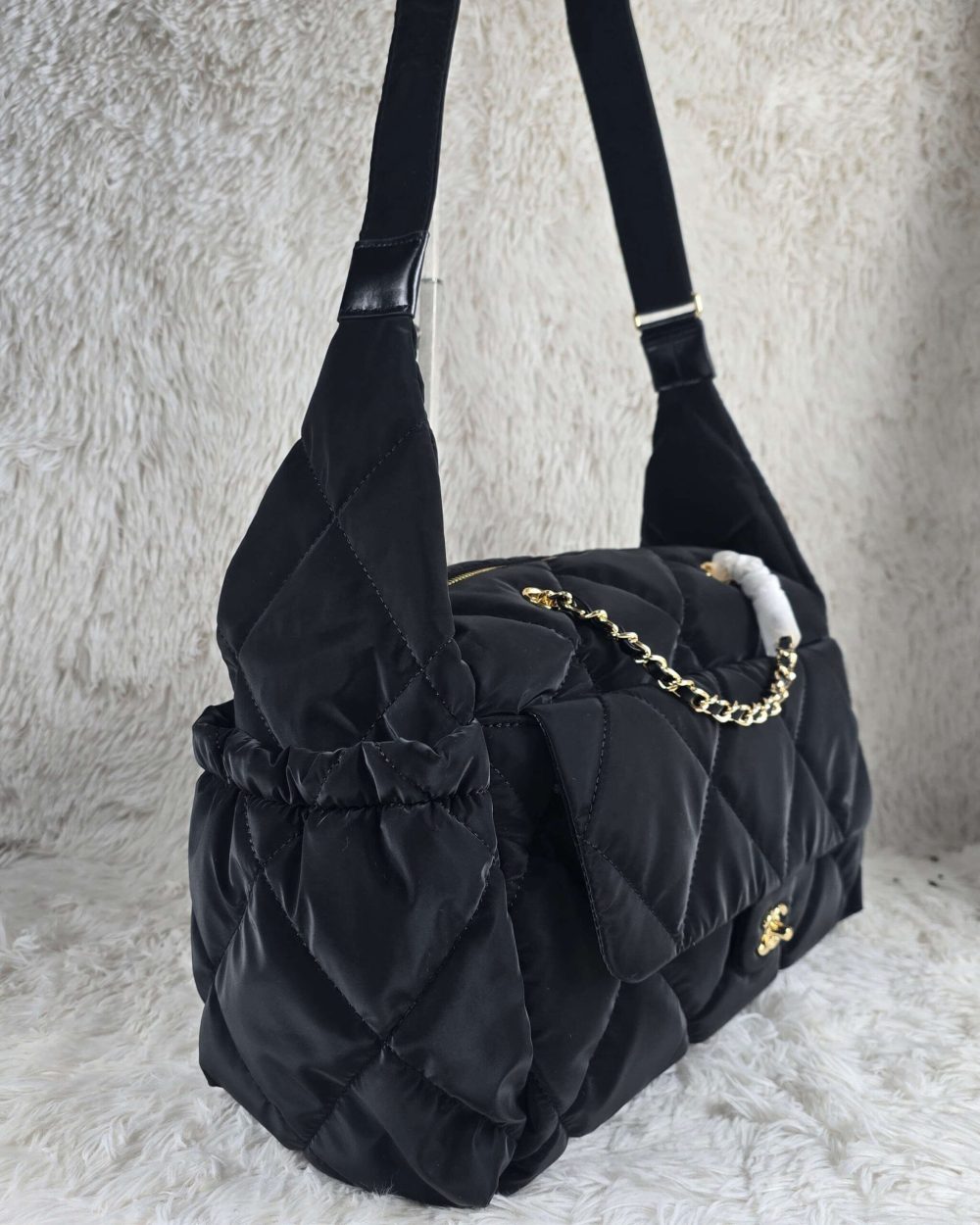 [REP 1:1] Chanel 24N Ski Series Nylon Fabric Large Flannel luxury Bag  For Women, Women's Bags 44cm