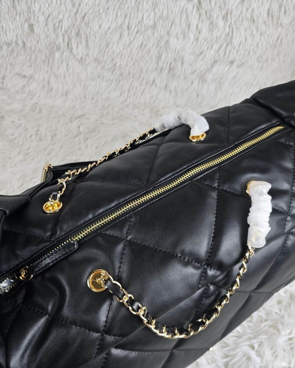 [REP 1:1] Chanel 24N Ski Series Nylon Fabric Large Sheep Pattern luxury Bag  For Women, Women's Bags 44cm