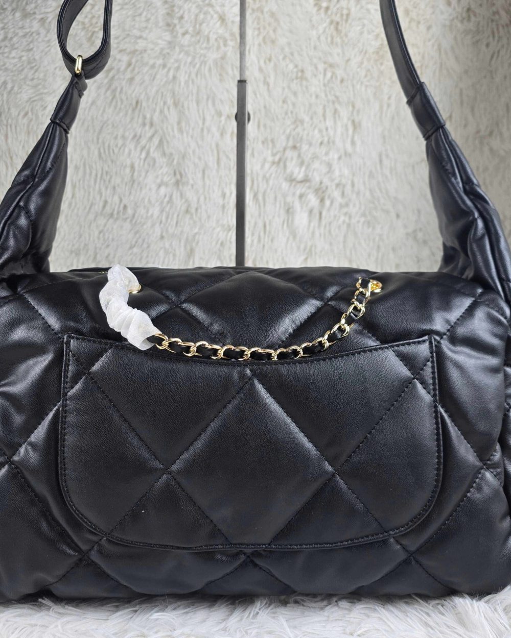 [REP 1:1] Chanel 24N Ski Series Nylon Fabric Large Sheep Pattern luxury Bag  For Women, Women's Bags 44cm