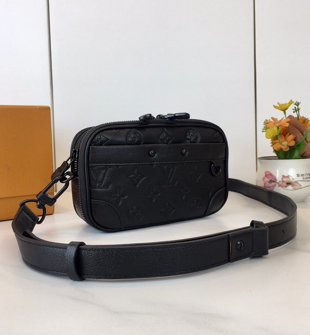 1:1 Replica Louis Vuitton LV Alpha Wearable Wallet Monogram Shadow Leather Unique Bag For Unisex M82544 - 18.5 cm