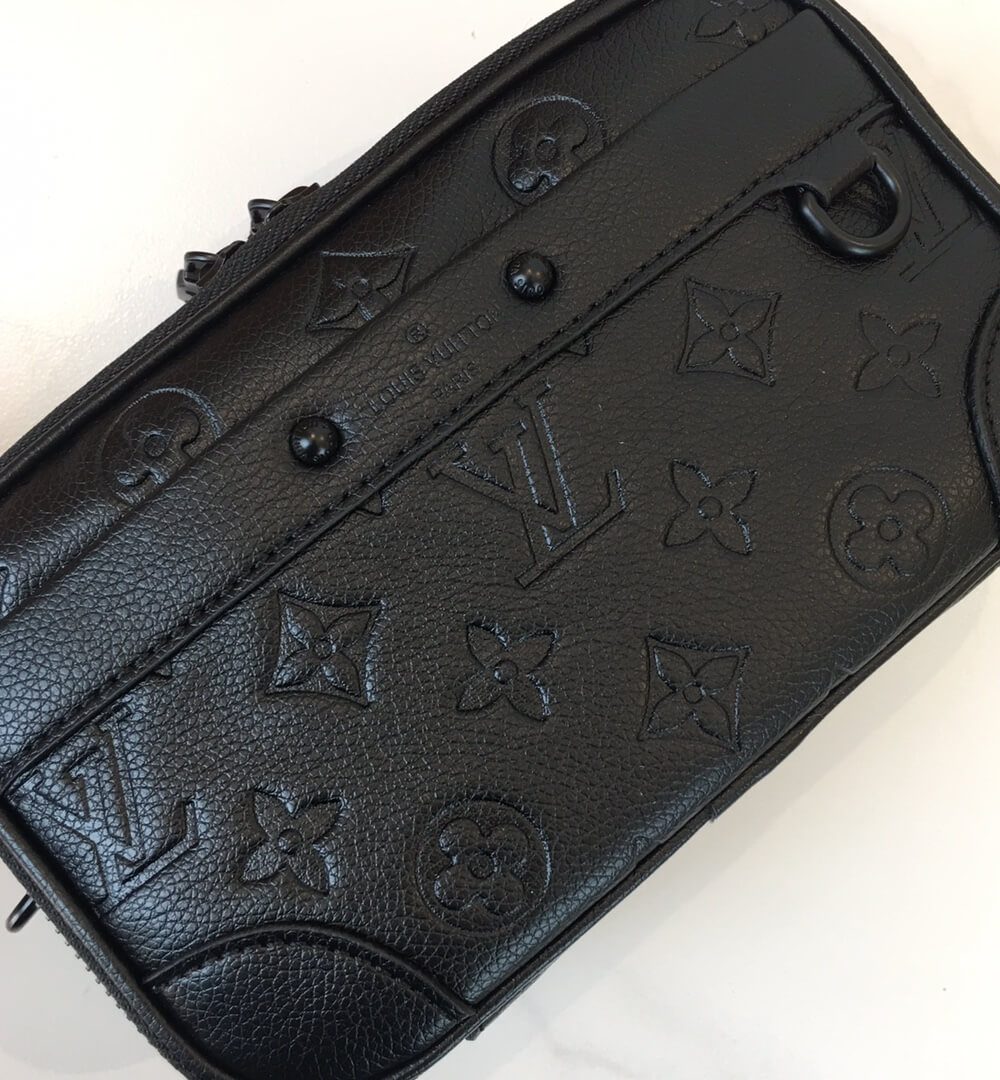 1:1 Replica Louis Vuitton LV Alpha Wearable Wallet Monogram Shadow Leather Unique Bag For Unisex M82544 - 18.5 cm