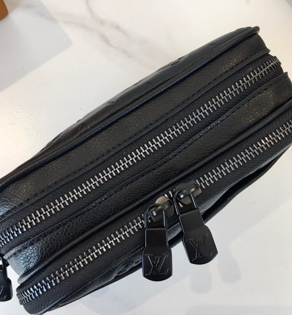 1:1 Replica Louis Vuitton LV Alpha Wearable Wallet Monogram Shadow Leather Unique Bag For Unisex M82544 - 18.5 cm