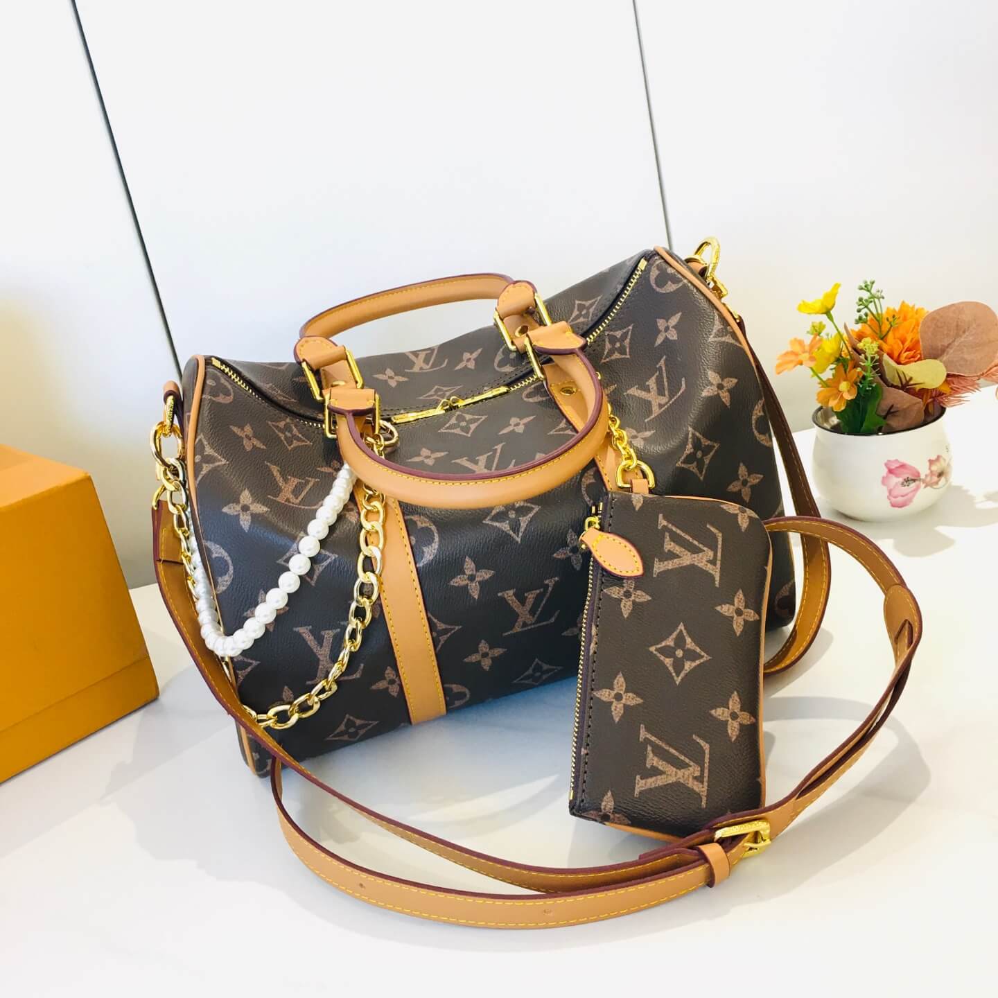 1:1 Replica Louis Vuitton LV Speedy p9 Bandouliere 30 Autres Cuirs Monogram Luxury Bag For Women M11078,M13904,M46803,M40391 - 30 cm - Image 2