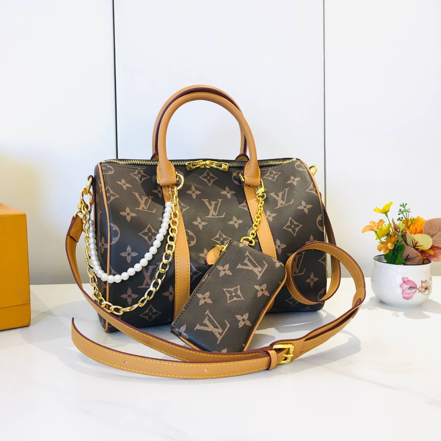 1:1 Replica Louis Vuitton LV Speedy p9 Bandouliere 30 Autres Cuirs Monogram Luxury Bag For Women M11078,M13904,M46803,M40391 - 30 cm - Image 8