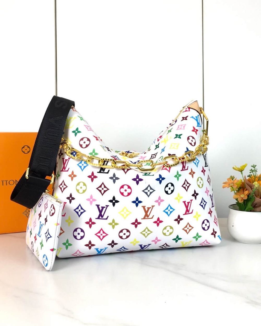 1:1 Replica Louis Vuitton LV Cosmetic Coussin shoulder 1 Luxury bag M12068 M12071 M12072 38cm