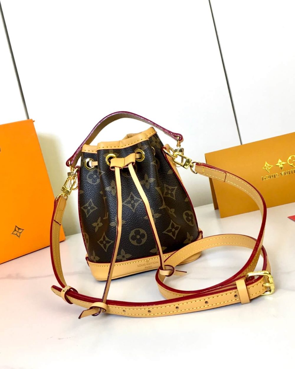 1:1 Replica Louis Vuitton LV Nano Noe Monogram Luxury Bag For Women M81266 - 16 cm