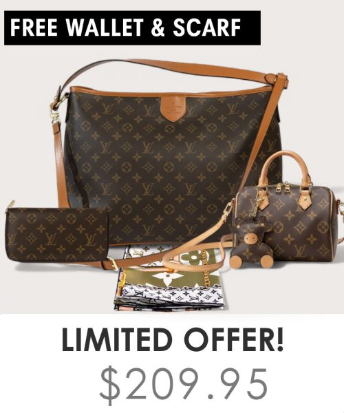 Big bag + Nano speedy + Gifts (Free LV Wallet + Free LV Silk Scarf)
