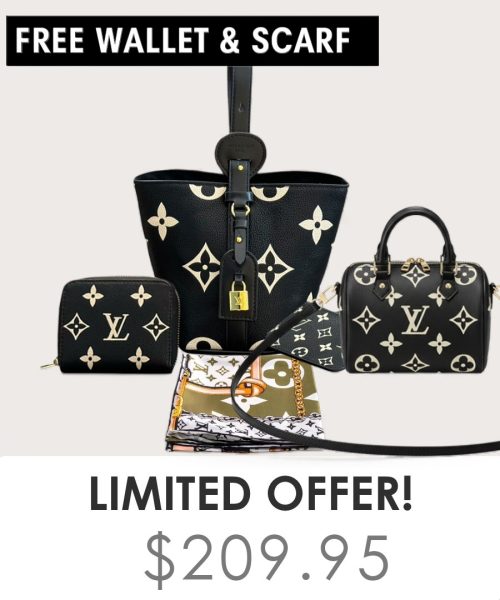 Big bag + Nano speedy + Gifts (Free LV Wallet + Free LV Silk Scarf)