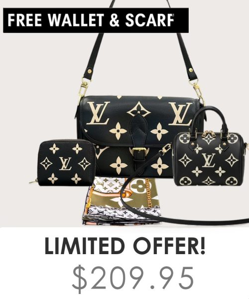 Big bag + Nano speedy + Gifts (Free LV Wallet + Free LV Silk Scarf)