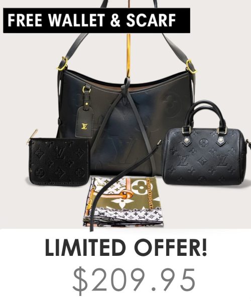 Big bag + Nano speedy + Gifts (Free LV Wallet + Free LV Silk Scarf)